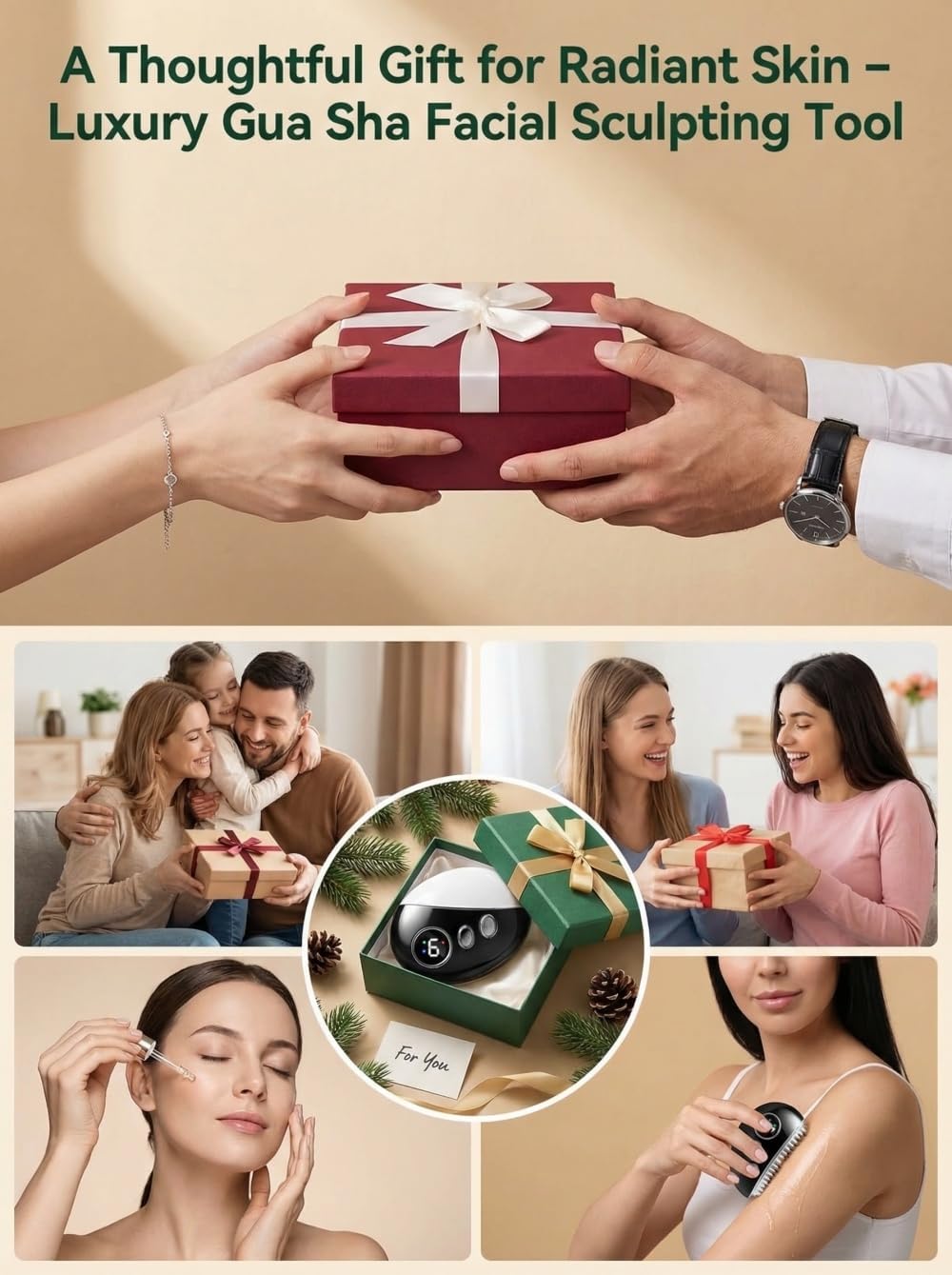 TMJ Relief Massager - Heated Vibrating Face & Neck Massager for Jaw Pain, Double Chin & Puffiness Relief | Multi-Needle Design
