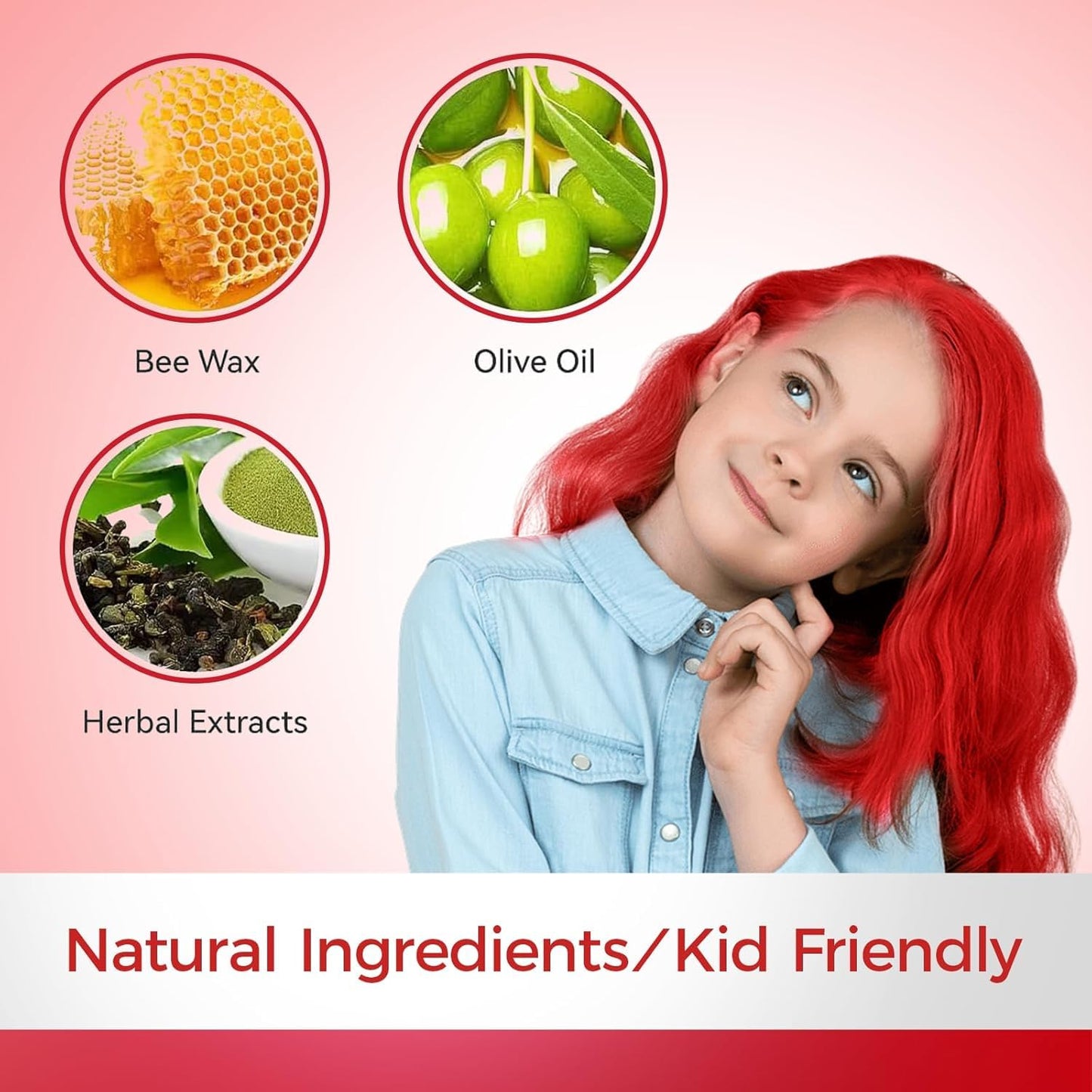Temporary Red Hair Wax - Washable Styling Mud for Men & Women | Instant Color for DIY Cosplay & Halloween