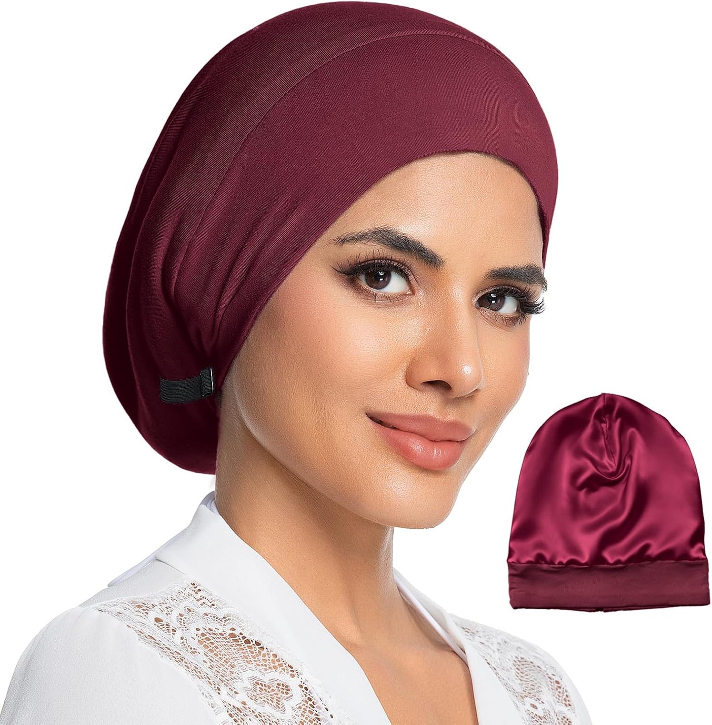 Mulberry Silk Lined Bonnet for Women - Adjustable Anti-Frizz Hair Wrap | Perfect for Braids & Natural Hair