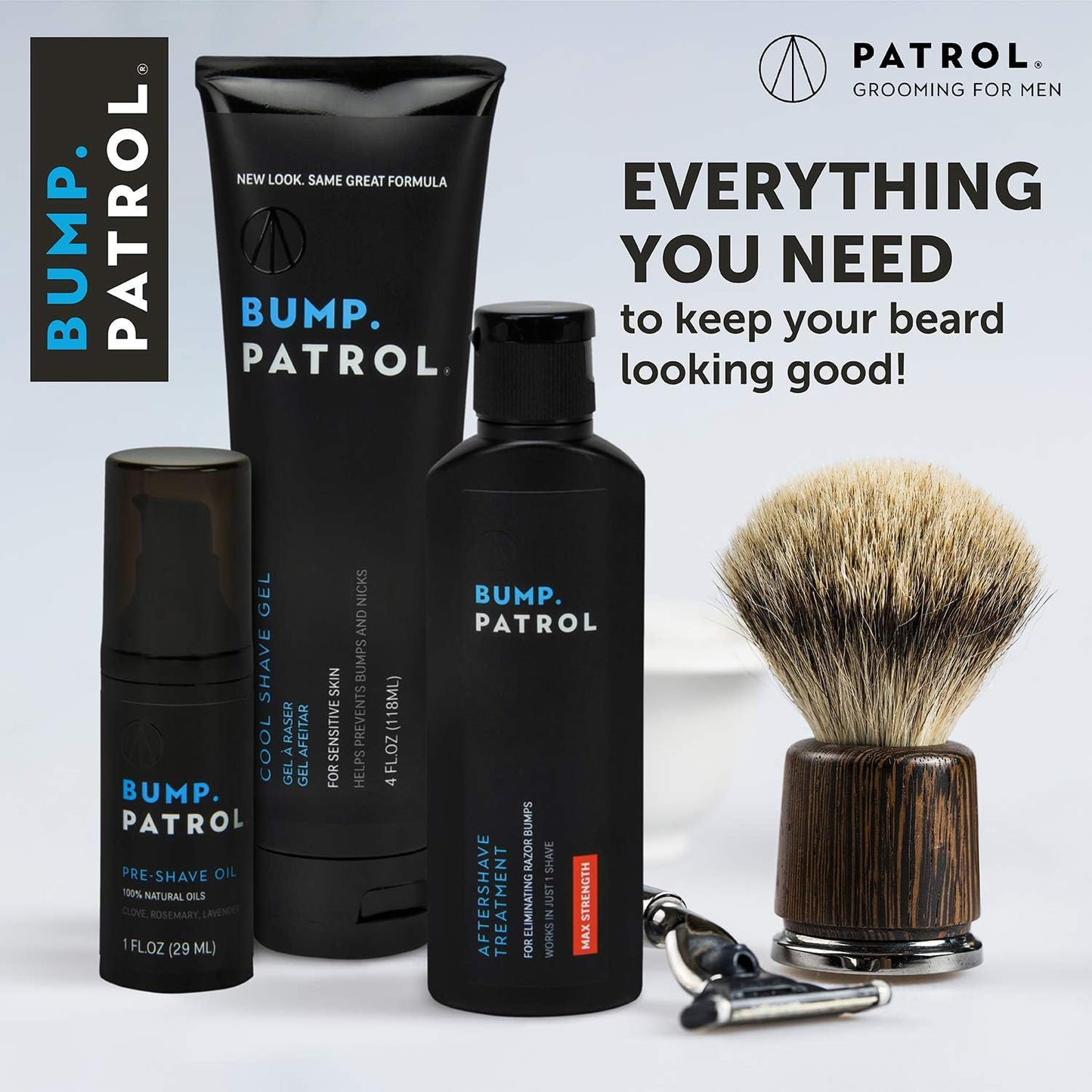 Bump Patrol Original Formula Aftershave Treatment Serum – Razor Bump Stopper and Ingrown Hair Treatment for Men and Women, Ingrown Hair Serum with Salicylic Acid - 4 oz (Pack of 2)