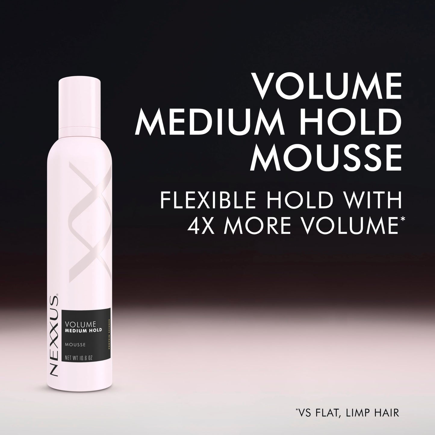 Nexxus Styling Hair Mousse for Volume Medium Hold Mousse Powered by STYLEPROTECT Technology 10.6 oz