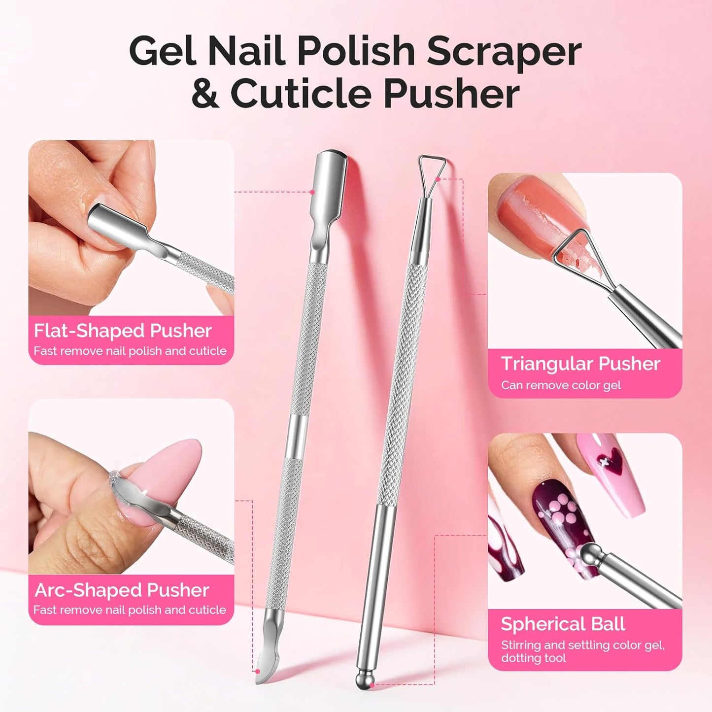 Cuticle Trimmer Kit - 13-Piece Set with Pusher, Nail File & Buffer | Portable Ingrown Toenail Removal Tool