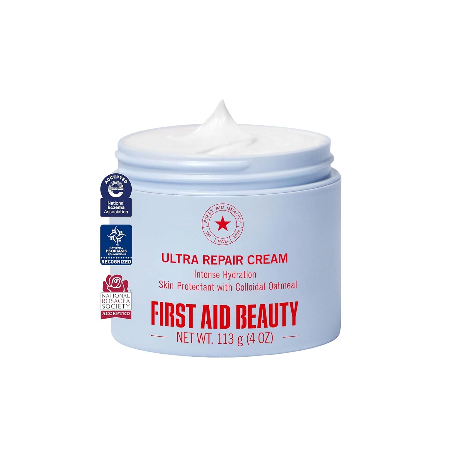 First Aid Beauty Ultra Repair Cream - Intense Hydration Face & Body Moisturizer | Eczema Support, Fragrance-Free