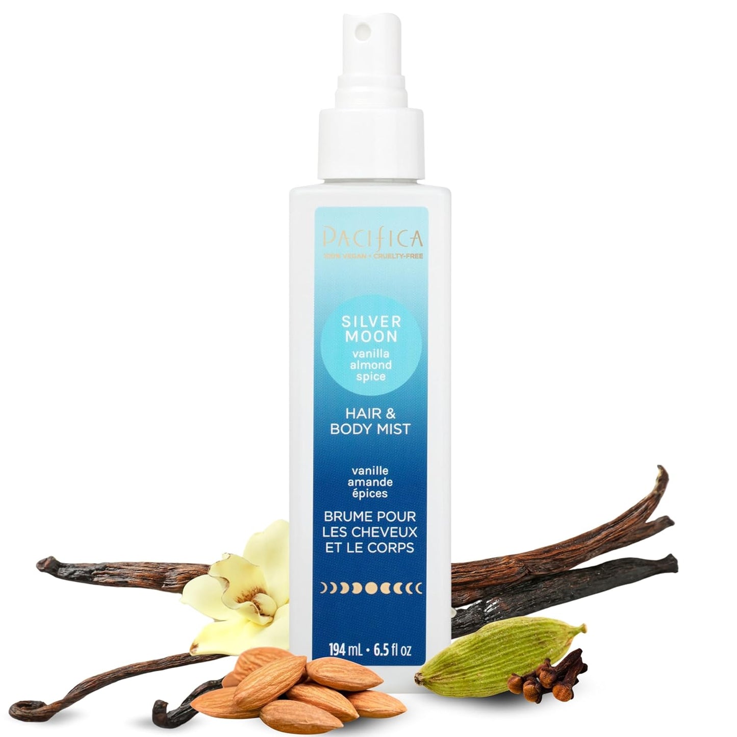 Pacifica Island Vanilla Hair Mist | Mood-Lifting Perfume Spray, Paraben-Free, Vegan, 6 oz