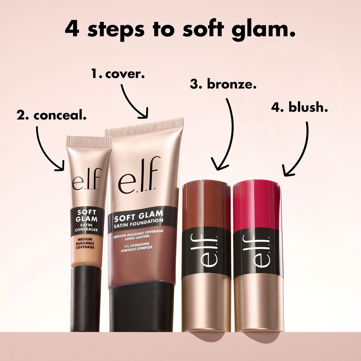 e.l.f. Soft Glam Cream Blush Stick, Buildable Cream Blush for A Natural Flush & Satin Finish, Made with Shea Butter, Vegan & Cruelty-Free, Gumball