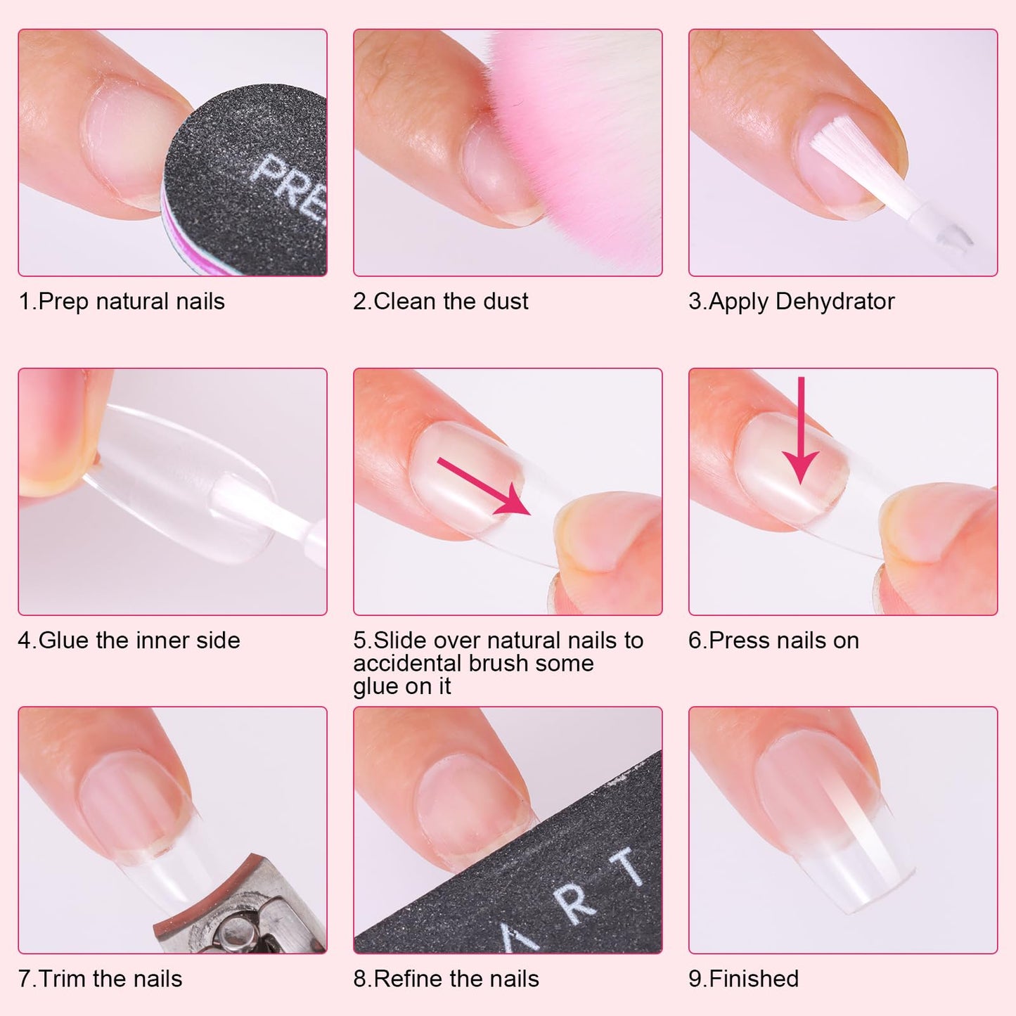 Makartt Super Strong Brush On Nail Glue for Press ons: Acrylic Nail Tips-Fake Nails-Salon Quality, No UV Lamp Needed, Quick Dry 5-10s, Easy Application & Long-Lasting, Hema Free & Non-Toxic, 7 ML