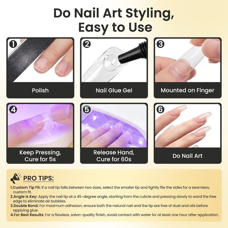 Gel Nail Glue Adhesive - Long-Lasting 28+ Days Bond for Press-On Nails & Extensions | 15g Bubble-Free Solid Gel