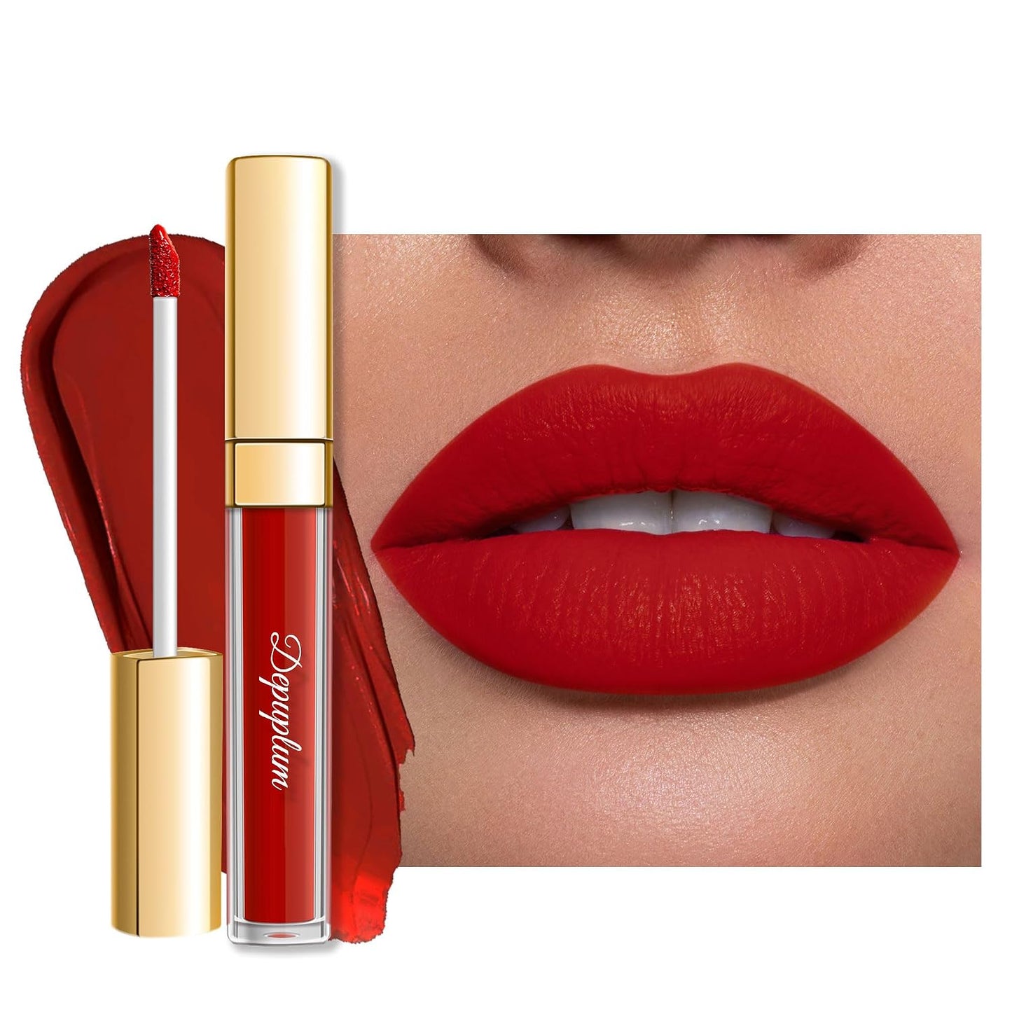Nude Red Matte Lipstick - SuperStay Long-Lasting, Smudgeproof & Transferproof | Cruelty-Free Liquid Lip Color