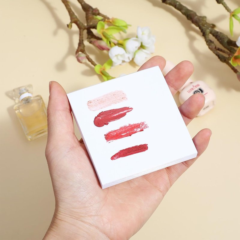 Disposable Nail Palette - 200pcs Paper Mixing Palette with 2 Stainless Steel Sticks | Waterproof Sheets for Gel Nail Art