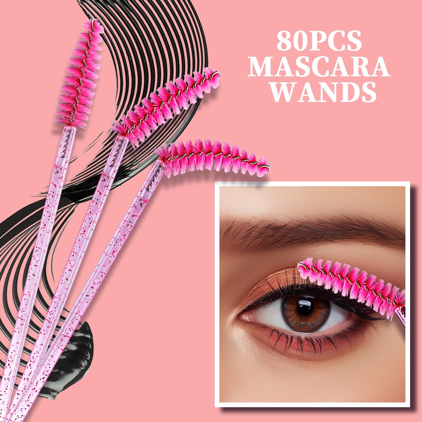 Teenitor 310PCS Disposable Makeup Applicators Kit, Mascara Wands Lash Spoolies, Eyeshadow Applicators, Lip Applicators Disposable, Microswabs, Makeup Artist Kit Essentials with Box