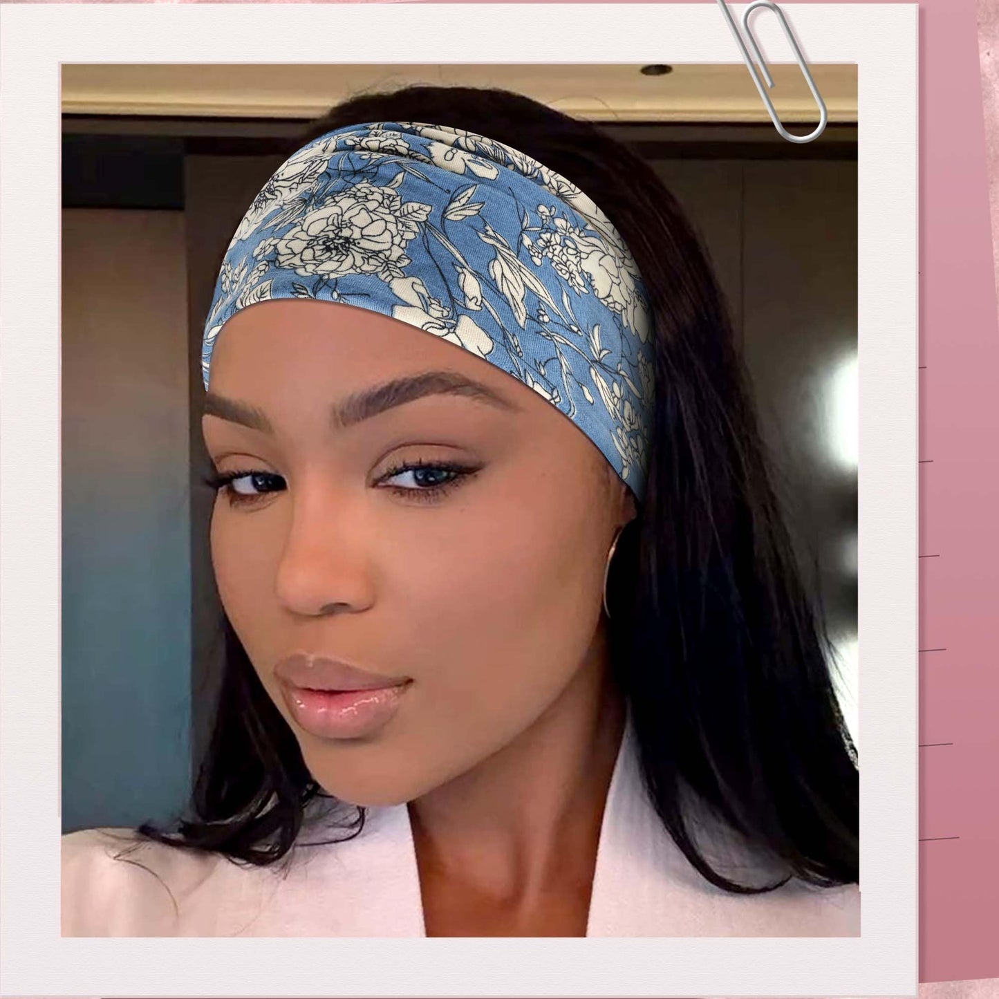 FARSYOD Boho Headbands For Women Wide Floral Hairbands Crisscross Stretchy Headwraps Fashion African Hair Turban Band for Girls Ladies NonSlip Workout Yoga Daily Life 4 Pack