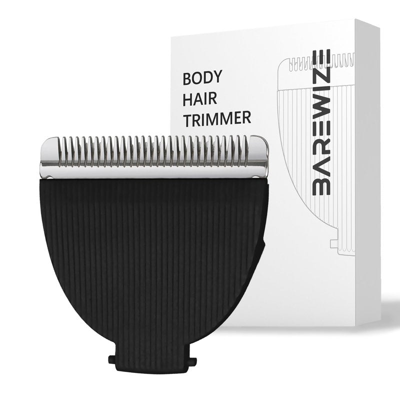 BAREWIZE Body Hair/Pubic Hair Trimmer Replacement Blade | Safety Ceramic Blades, Rust Resistant, Compatible with T050 (1-pack, Raven)