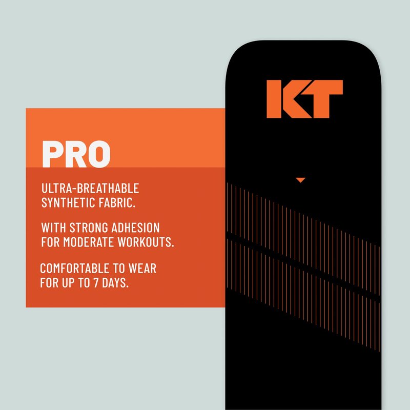 KT Tape, Pro Synthetic Kinesiology Athletic Tape, 20 Count, 10” Precut Strips, Stealth Beige