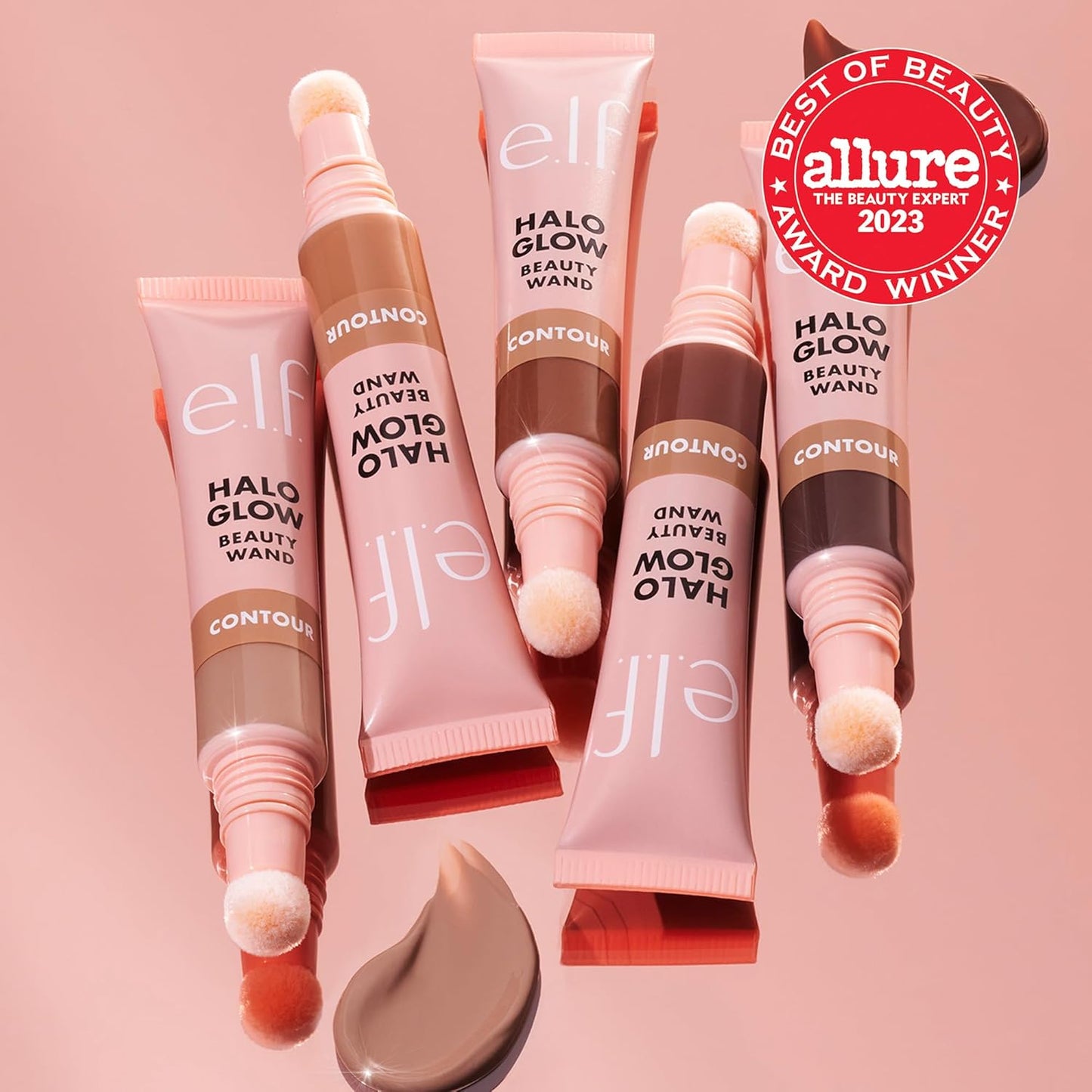 e.l.f. Halo Glow Contour Wand - Liquid Contour for Naturally Sculpted Look | Buildable Vegan Formula, Fair/Light