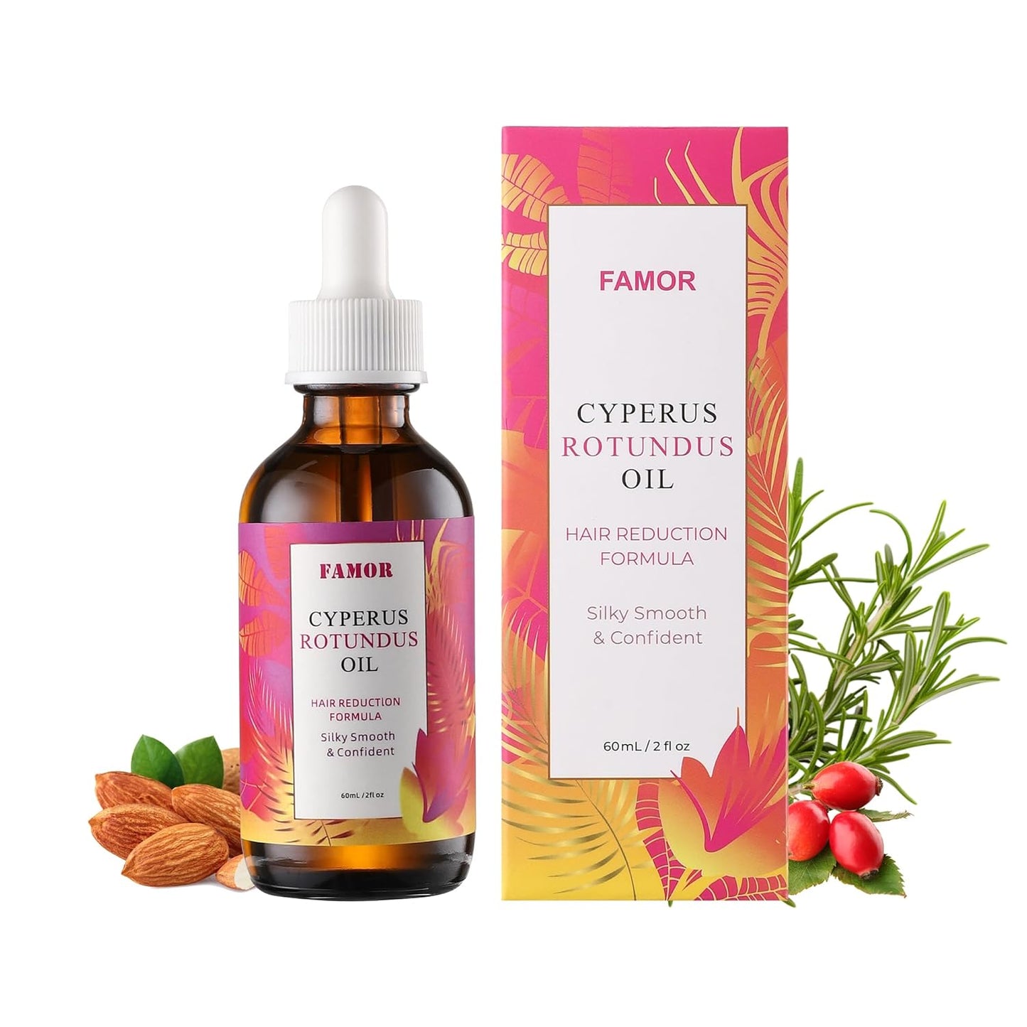 Cyperus Rotundus Oil - Natural Moisturizing & Soothing Oil for Body Hair Reduction | 60ml / 2.0 Fl Oz