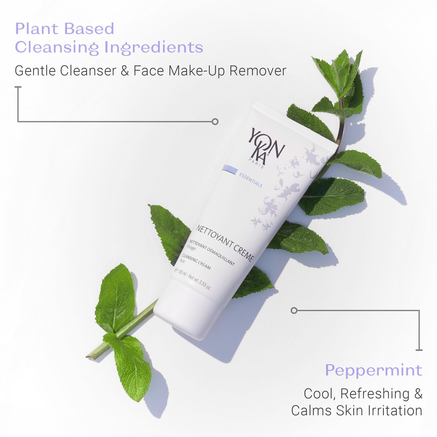 Yonka Nettoyant Creme, Cleansing Makeup Remover, 3.53 oz