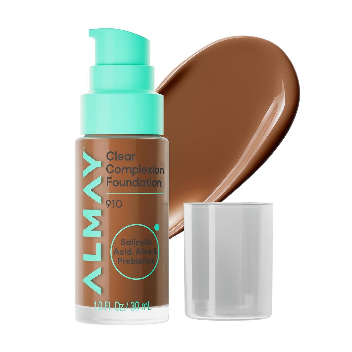 Almay Clear Complexion Foundation - Oil-Free Makeup for Acne-Prone Skin | Buildable Coverage, Soft-Matte Finish, 1 fl oz