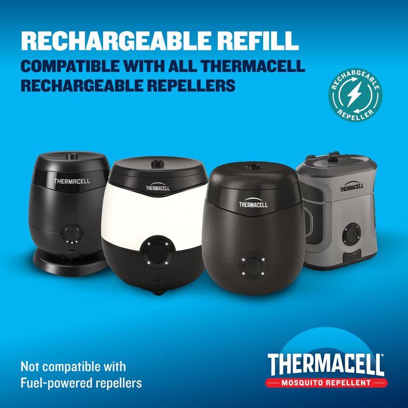 Thermacell E-ZoneGuard Mosquito Repellent Refill with 20-Foot Zone of Scientifically Proven Outdoor Protection; Rechargeable; 120-Hr Refill; Bug Spray Alternative; Scent Free; DEET-Free