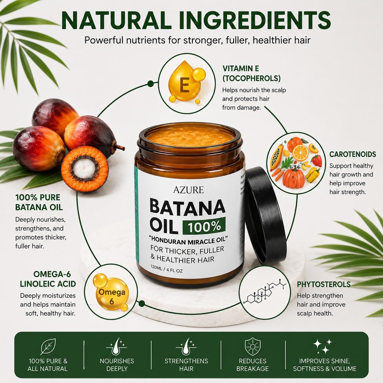 Batana Oil Paste for Hair Growth - 100% Pure Nourishing Scalp Treatment | 4 Fl Oz - For All Hair Types