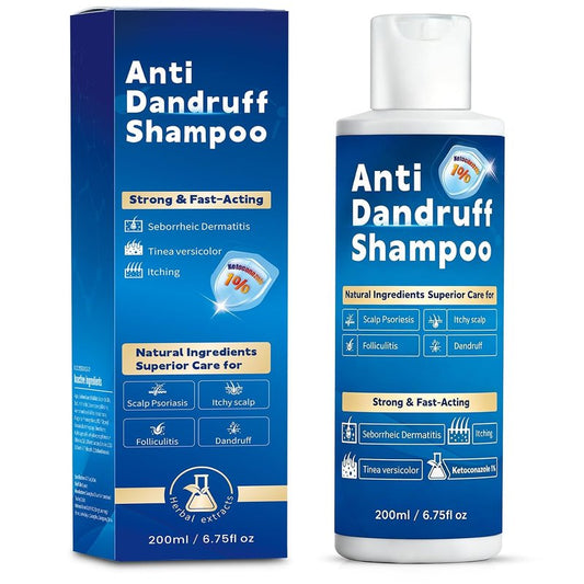 Ketoconazole Anti-Dandruff Shampoo - Scalp Treatment for Seborrheic Dermatitis & Psoriasis | Itchy Scalp Relief, Hydrating Care for All