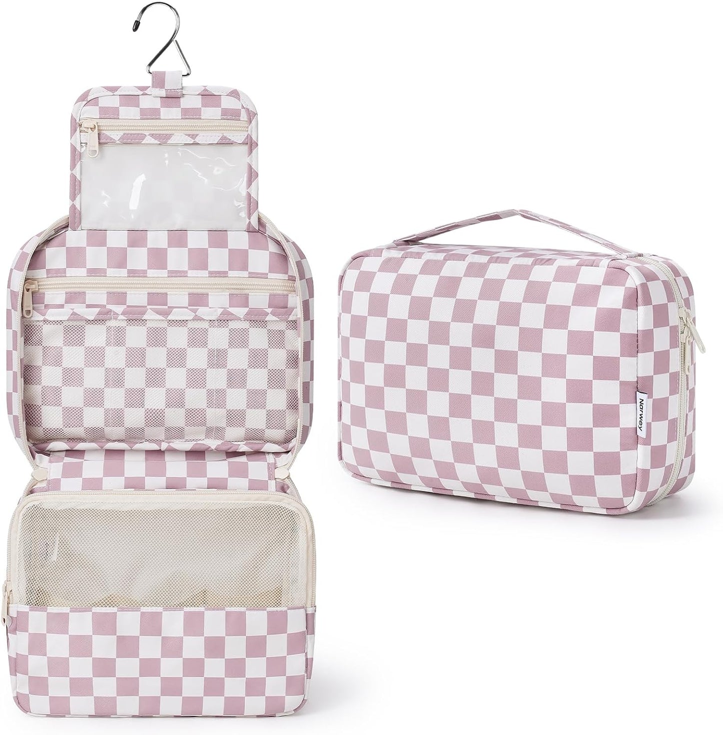 Narwey Small Hanging Travel Toiletry Bag - Stylish Organizer for Makeup & Toiletries | Ideal for Women & Girls