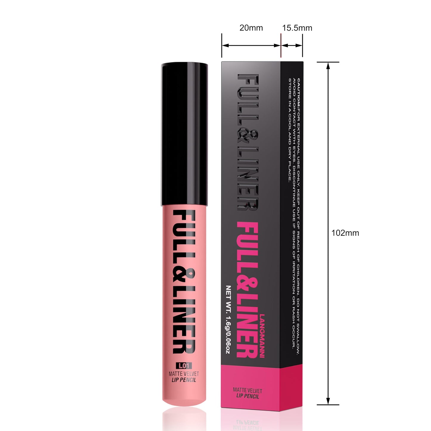 LANGMANNI 12Pcs Matte Velvet Lip Liner Pencil Set - Highly Pigmented, Smudge-Resistant Lip Pencils for Shaping & Contouring, Vegan & Cruelty-Free