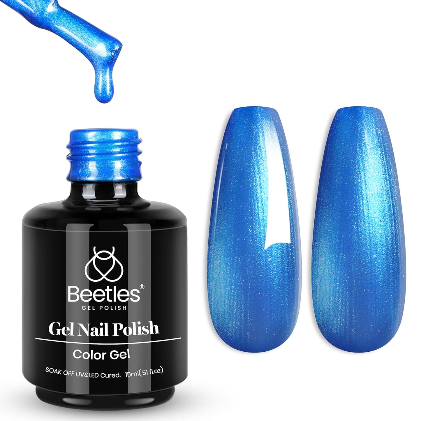 Beetles Purple Gel Polish - Lilac Light Purple Nail Color | 15ml Soak Off UV LED Gel for Summer Manicure