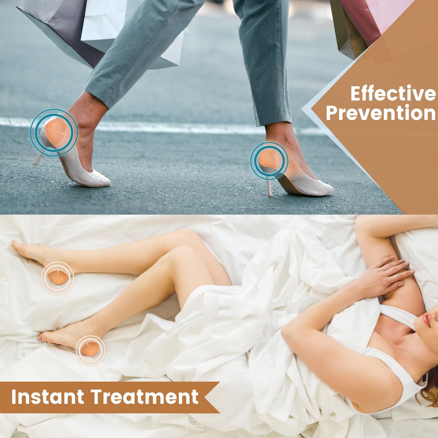 TEAWOO 30PCS Patented Cracked Heel Treatment Patches, Cracked Heel Repair Bandage (80mm x 80mm)