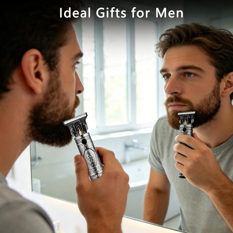 AMULISS Hair Clippers for Men Beard Trimmer Cordless Electric Shaver Razor for Men, Zero Gapped Grooming Kit Barber Clippers with LCD Display, Gift for Men Kids