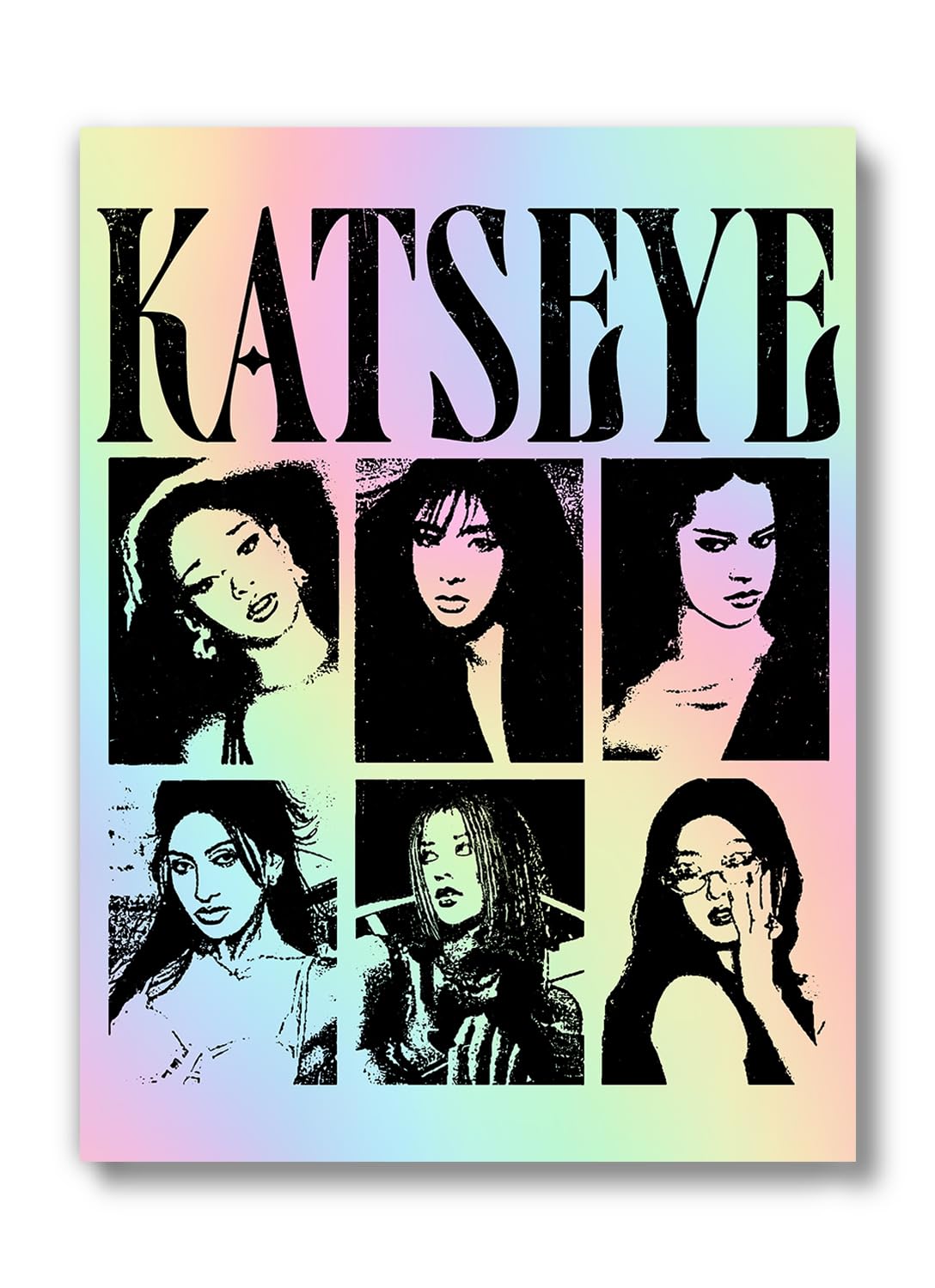 Katseye Poster (UNFRAMED 12 x 16) Kpop Group Music Singers Wall Art Teen Girl Room Wall Art Prints Bedroom Dorm