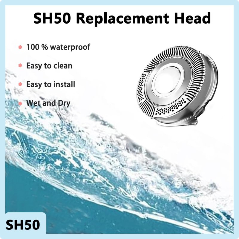 SH50 Replacement Blades Head Part Compatible with Philips Norelco 5000 Replacement Heads,for Norelco Series 5000 (S5xxx), PT7xx, PT8xx,SH50 Replacement Blades for Series 5000 Razors