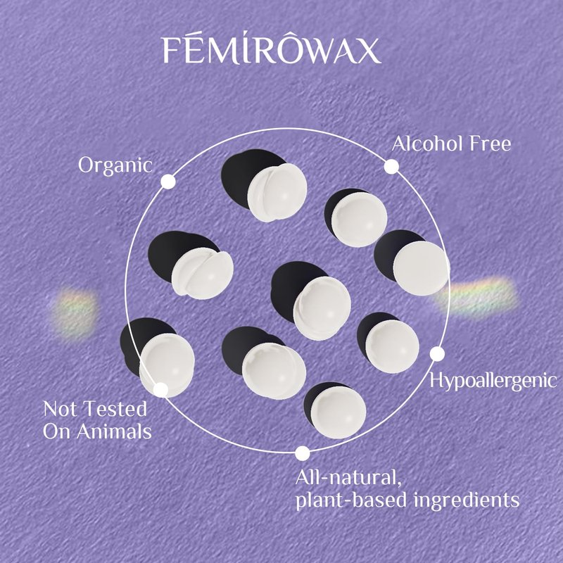 FEMIROWAX Wax Beads, 1lb Hard Wax Beans for Hair Removal Sensitive Skin with Unscented Formula Waxing Beads for Full Body Brazilian Bikini Face Eyebrow at Home Wax Refill for Women Men