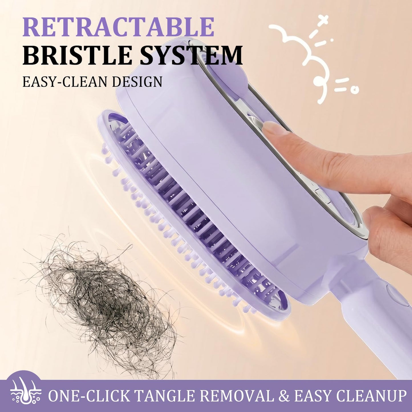 Electric Spray Air Cushion Massage Comb 2026 All in One Misting Aqua Detangler Brush Self-Clean Liquid Water Mister Spray Bottle Hair Brush Scalp Oil Applicator Steam Wet Curly Wavy Hairbrush