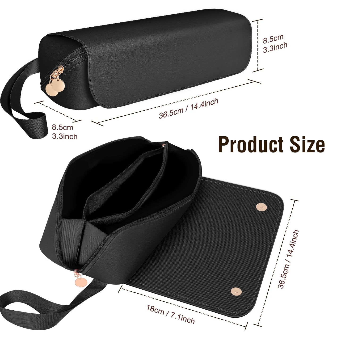 SS Hair Tools Travel Bag with Heat Resistant Mat