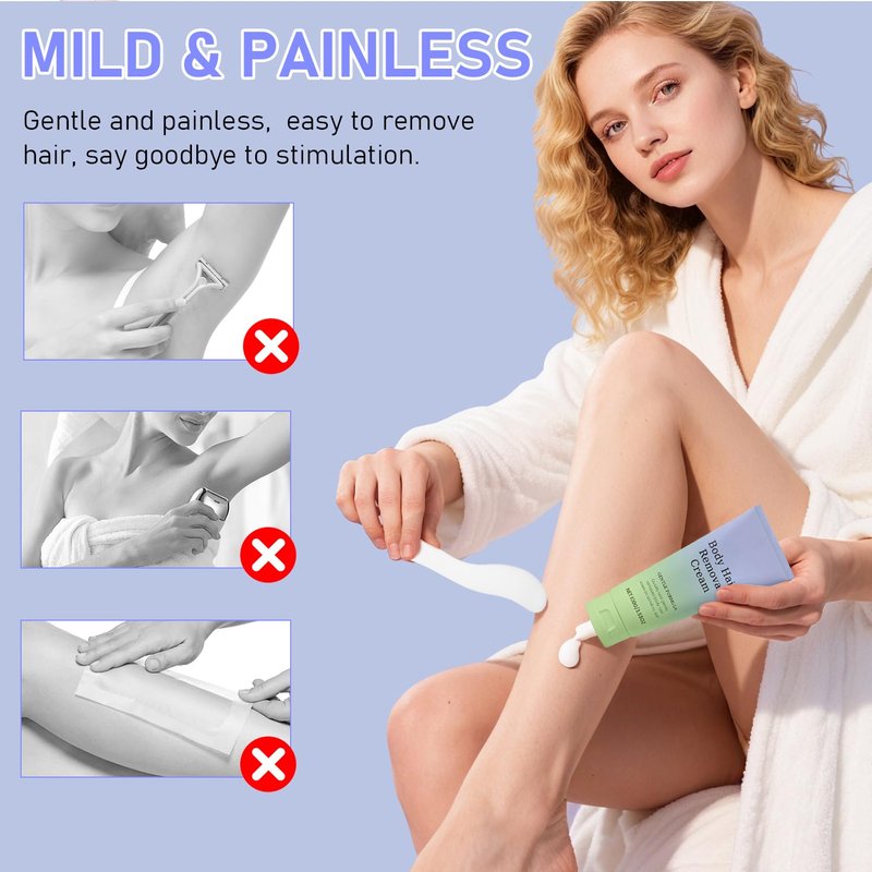 Body Hair Removal Cream with Spatula Applicator, Hair Removal Cream For Sensitive Skin, Gentle Formula, for All Skin