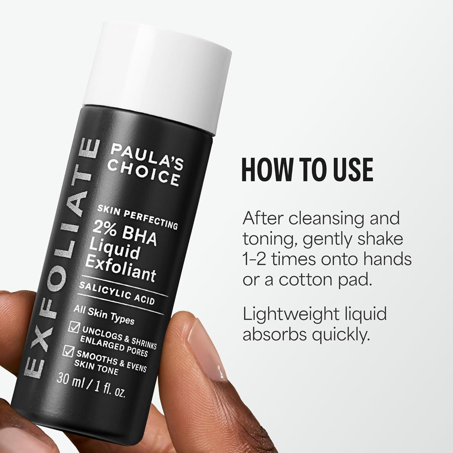 Paula's Choice 2% BHA Liquid Exfoliant - Salicylic Acid Facial Polish for Pores & Fine Lines | Fragrance-Free, 4 oz