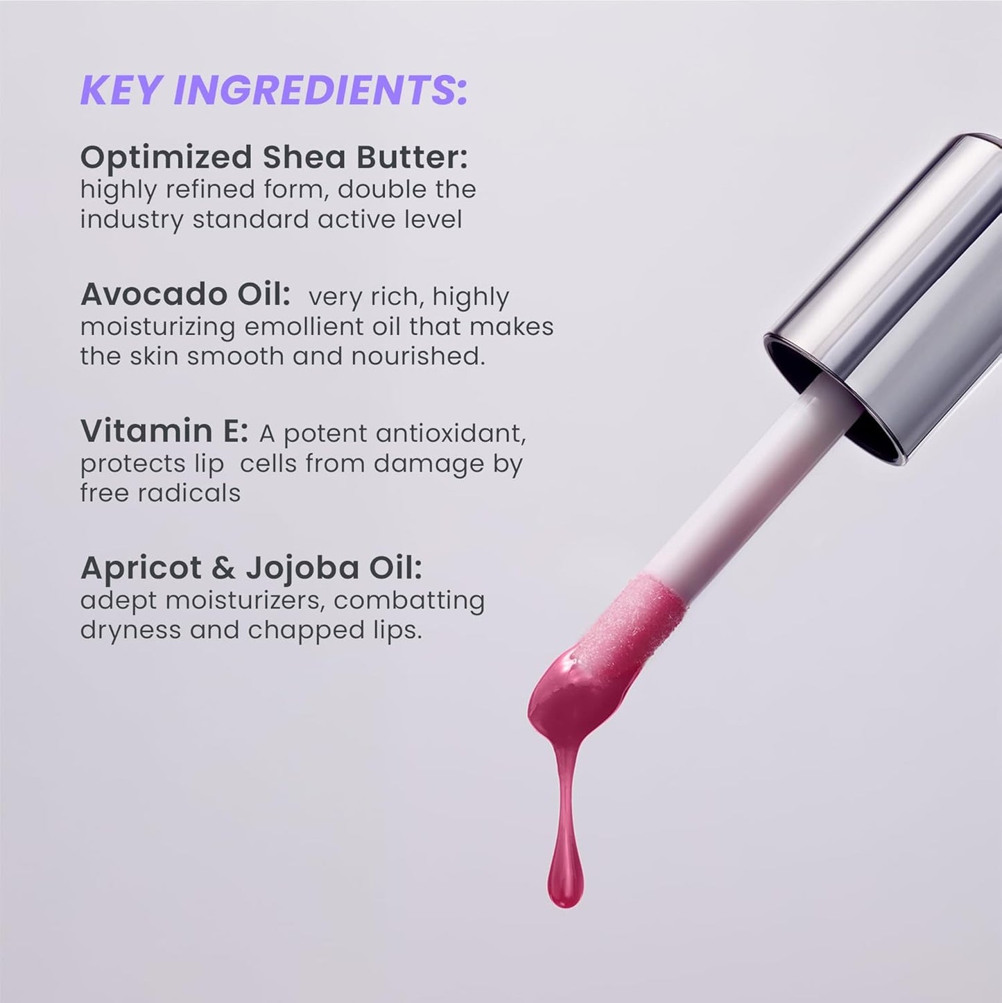 Wonderskin Tinted Lip Oil Rehab Serum - Hydrating, Non-Sticky Deep Red Tint for Dry Lips | 0.5 oz