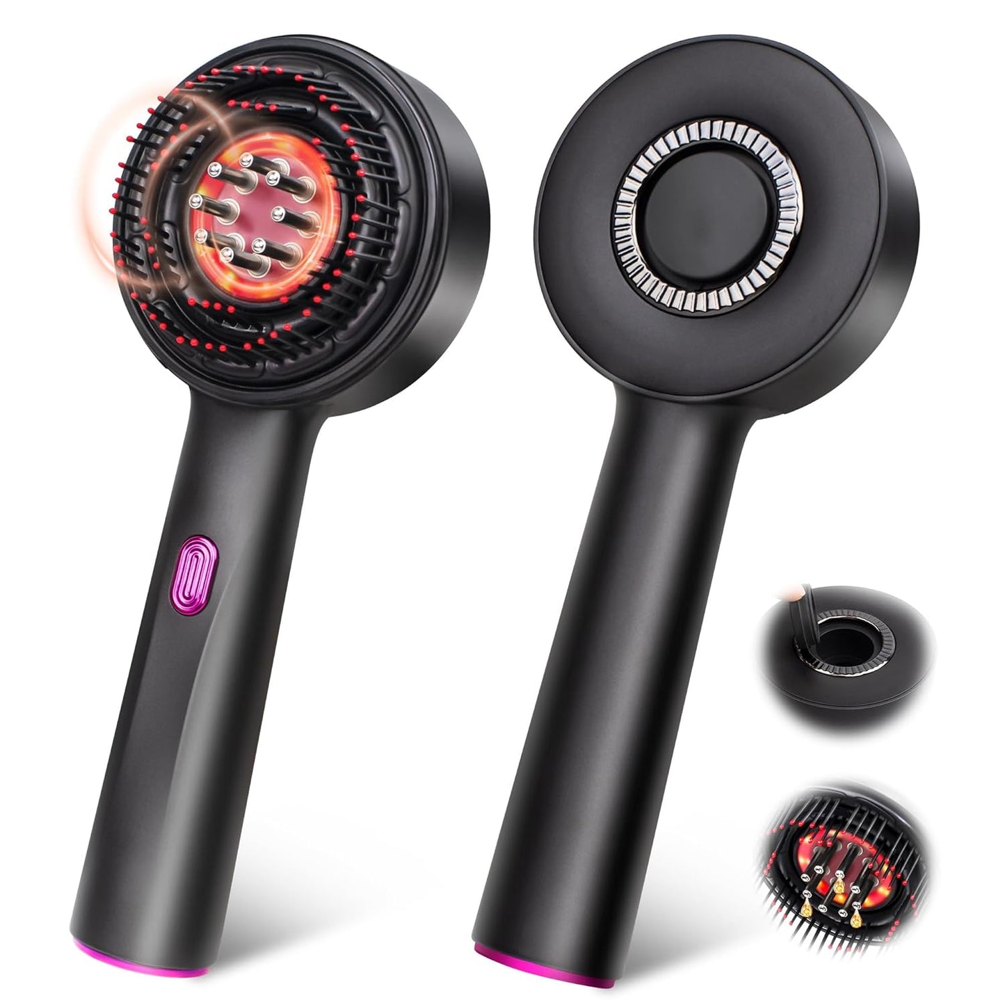 Rechargeable 3 in 1 Scalp Massager & Hair Growth Oil Applicator - IPX7 Waterproof Electric Brush for All Hair Types | Home & Travel Use