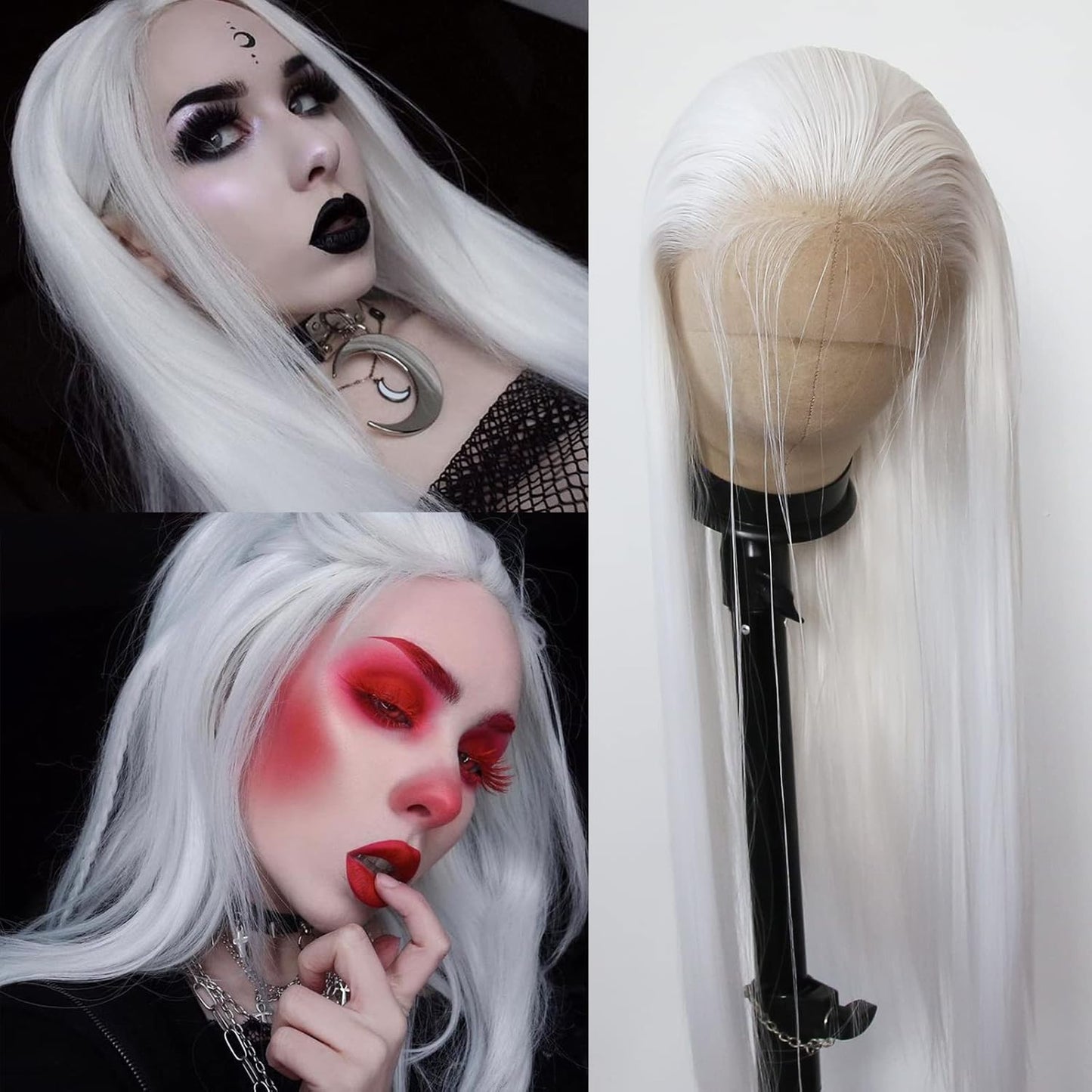 99J Burgundy Lace Front Wig - Long Straight Synthetic Hair, Pre-Plucked Natural Hairline for Black Women | Heat Resistant Fiber, Daily Wear
