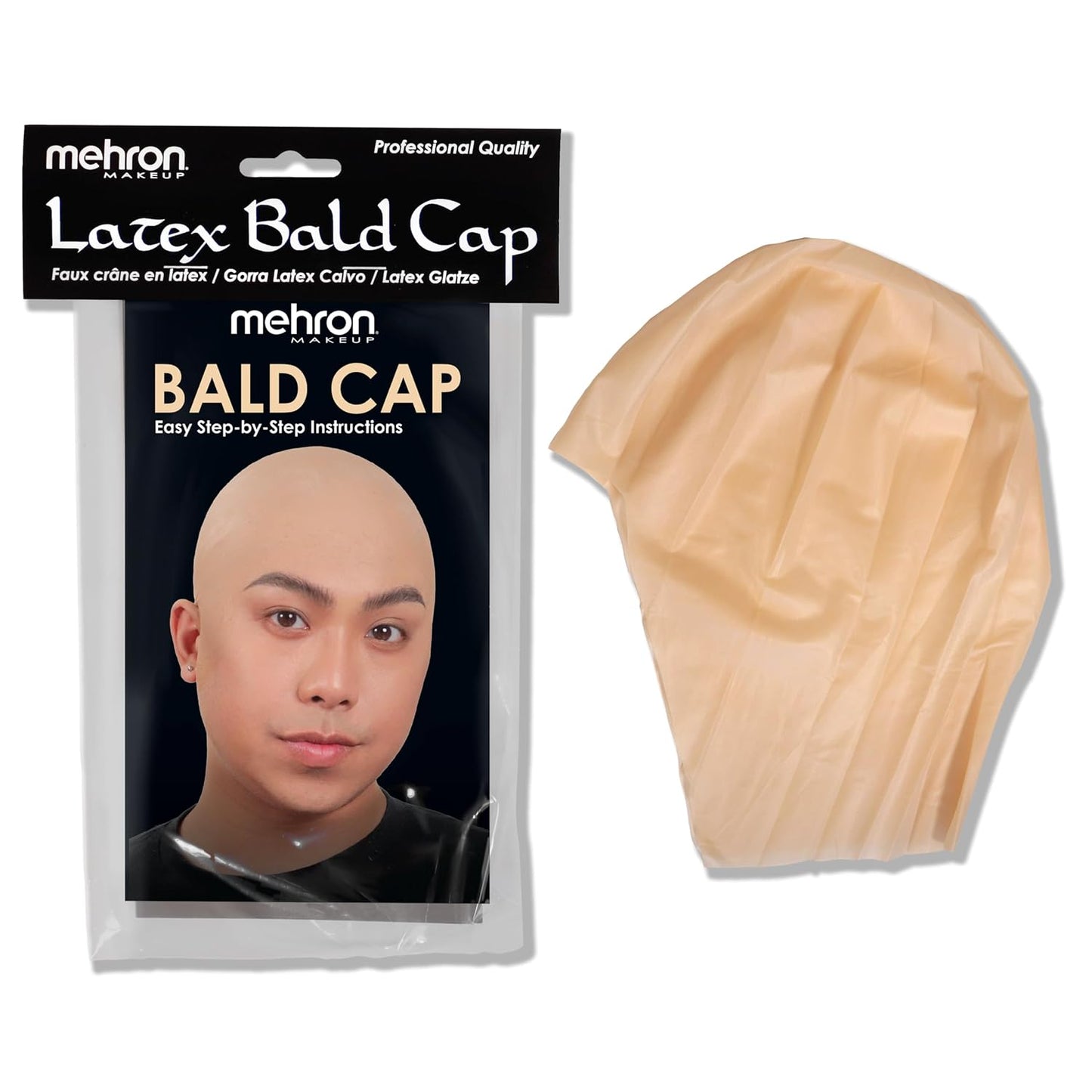 Mehron Makeup Bald Cap for Adults - Professional Latex Costume Accessory for Halloween, Cosplay & Theatre