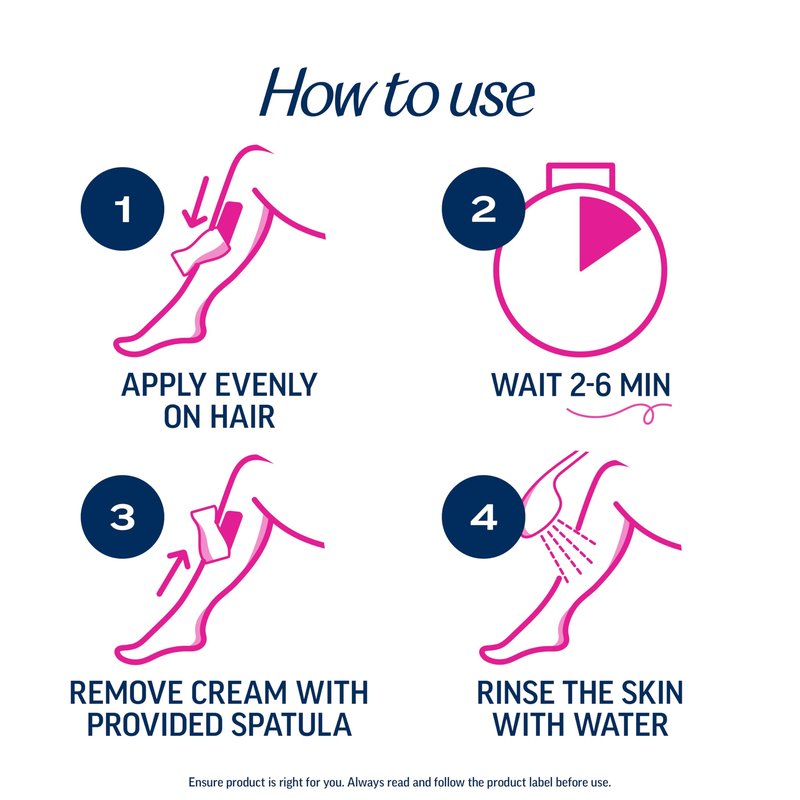 Veet Professional 2 Minute Cream for All Skin Types with Shea Butter, Full Bikini & Pubic Hair Removal, Dermatologically Tested, 13.5 FL OZ Bottle w/Spatula