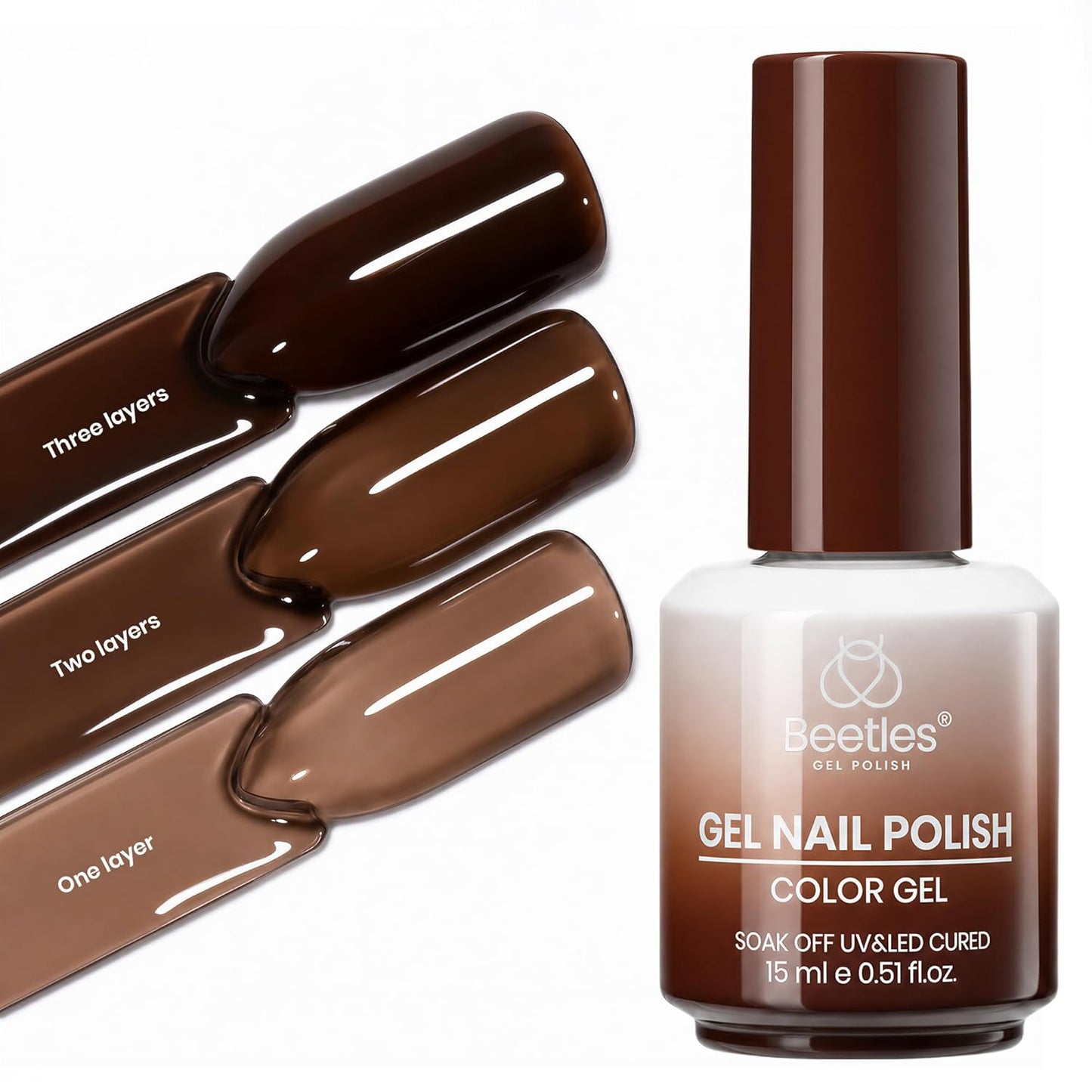 Beetles Purple Gel Polish - Lilac Light Purple Nail Color | 15ml Soak Off UV LED Gel for Summer Manicure