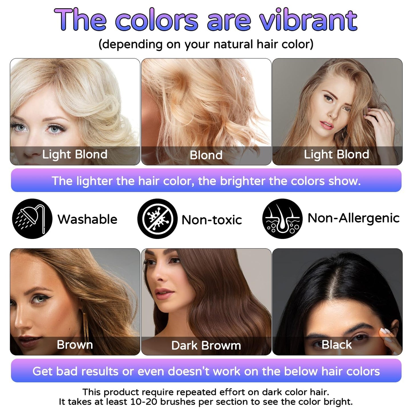 Glitter Hair Chalk Set - 12 Vibrant Colors for Temporary Sparkle | Safe, Non-Toxic & Easily Washable - Perfect for Parties & Events