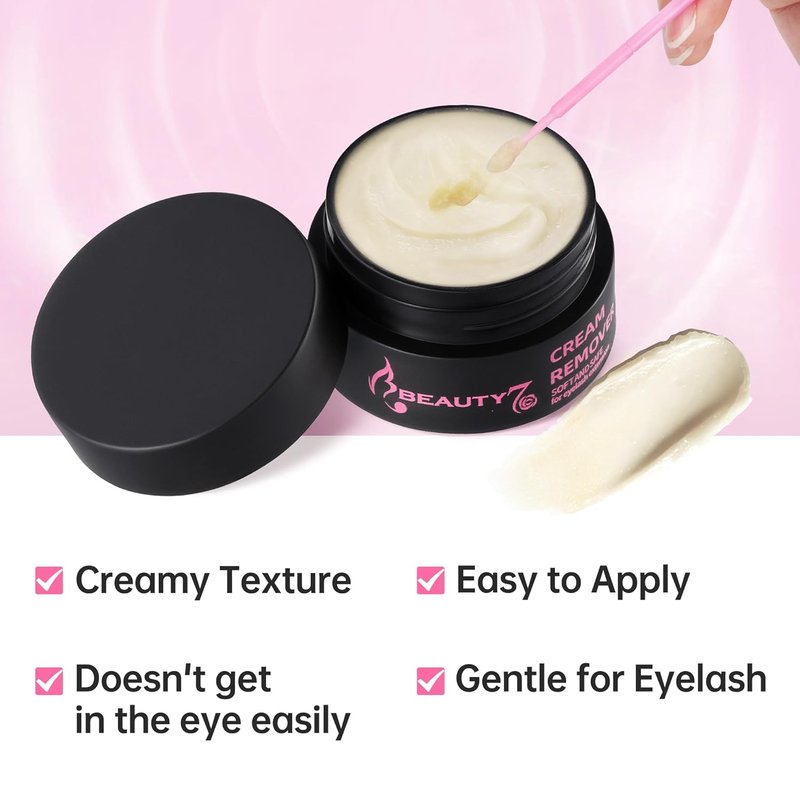 Eyelash Extension Remover Cream - Safe & Fast Dissolution | Low Irritation 5g (White)