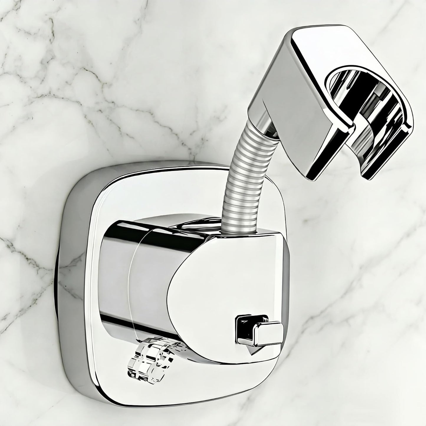 360° Swivel Shower Head Holder with Strong Removable Suction Cup | 10kg Load Capacity, Tool-Free Installation in Seconds Removable and Rustproof Shower Bracket with Chrome Polished for Bathroom