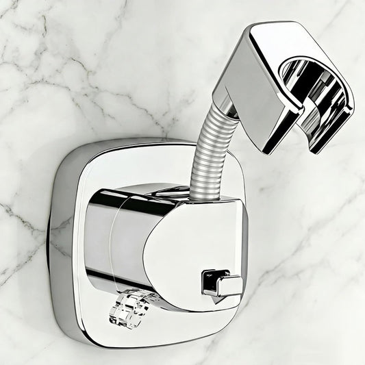 360° Swivel Shower Head Holder with Strong Removable Suction Cup | 10kg Load Capacity, Tool-Free Installation in Seconds Removable and Rustproof Shower Bracket with Chrome Polished for Bathroom