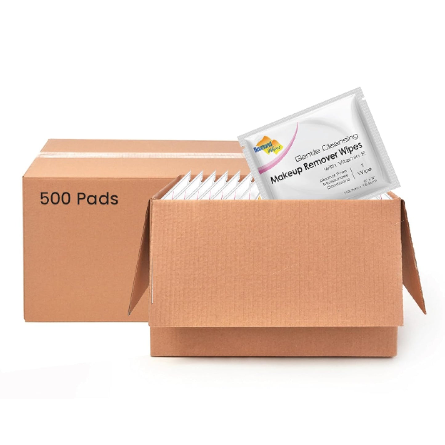 Diamond Wipes Face Cleansing & Waterproof Makeup Remover - 500 Alcohol-Free Wipes with Vitamin E