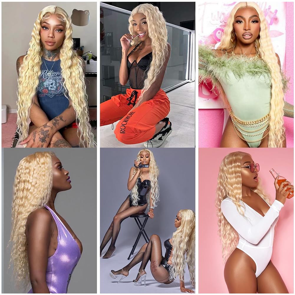 Blonde Bundles #613 Kinky Curly Bundle 26 28 30 Inch Unprocessed Virgin Soft and Silky #613 Blonde Bundle Hair Extensions