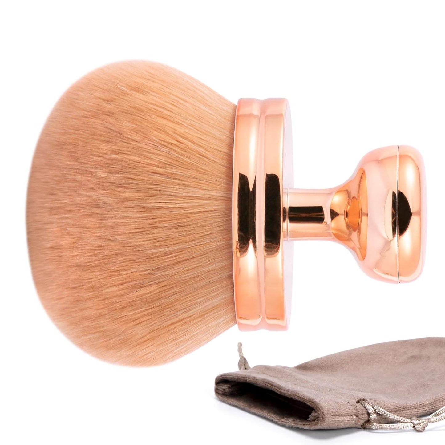 UNIMEIX 3-Inch Sunscreen Brush - Kabuki Applicator for Face & Body Makeup | Violet Drawstring Bag Included