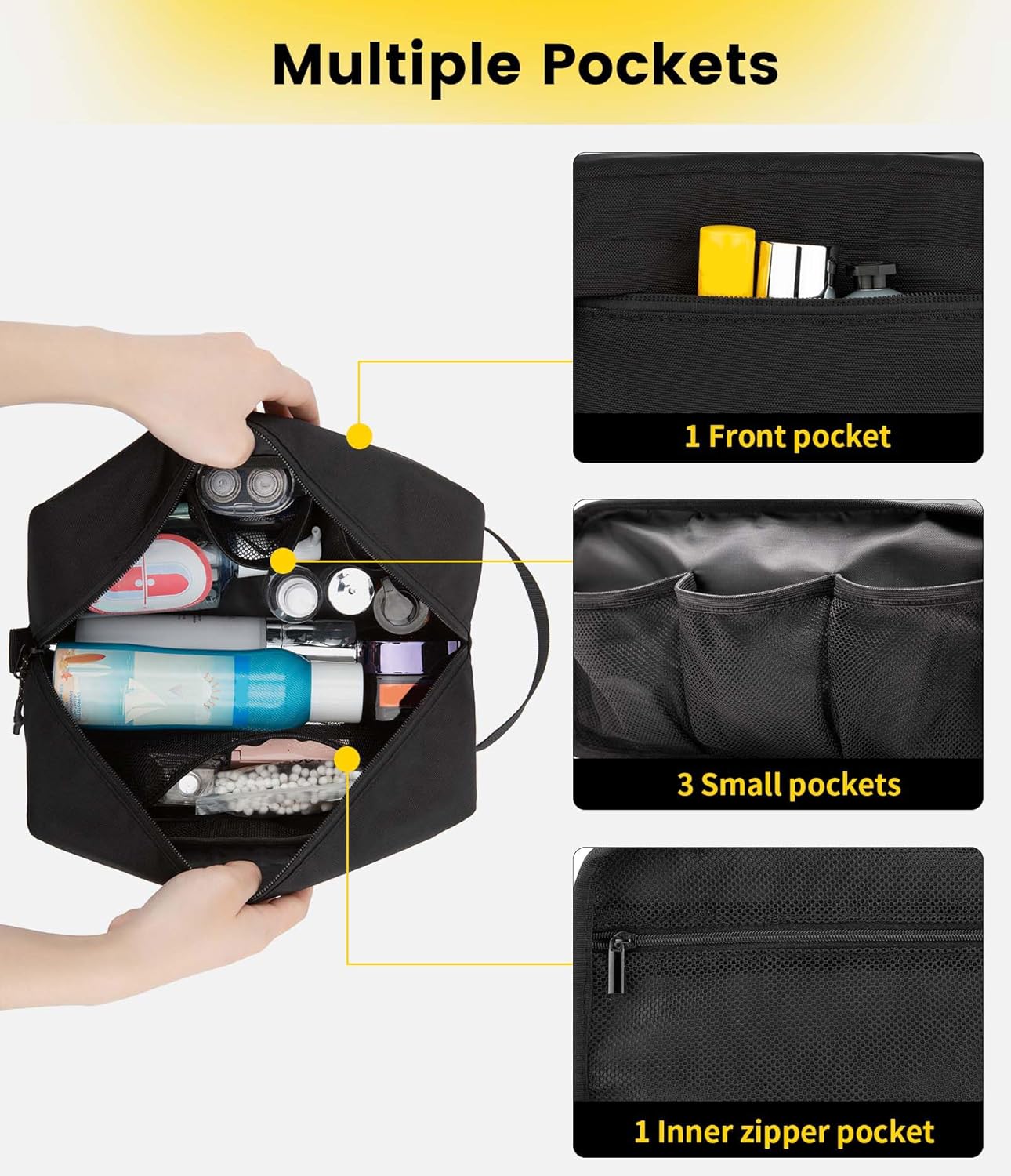 Travel Toiletry Bag for Men - Water-Resistant Hanging Organizer | Perfect for Toiletries & Accessories